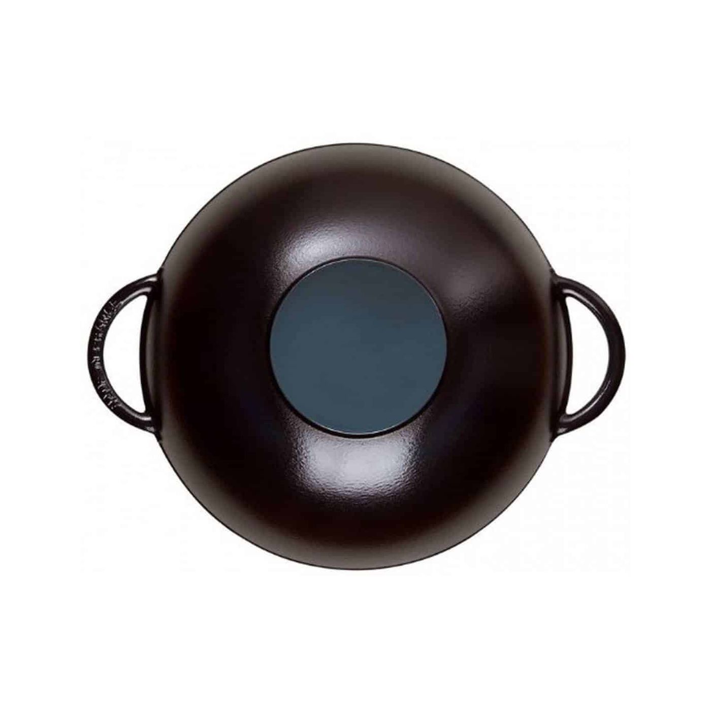 Wok en fonte 37 cm noir mat